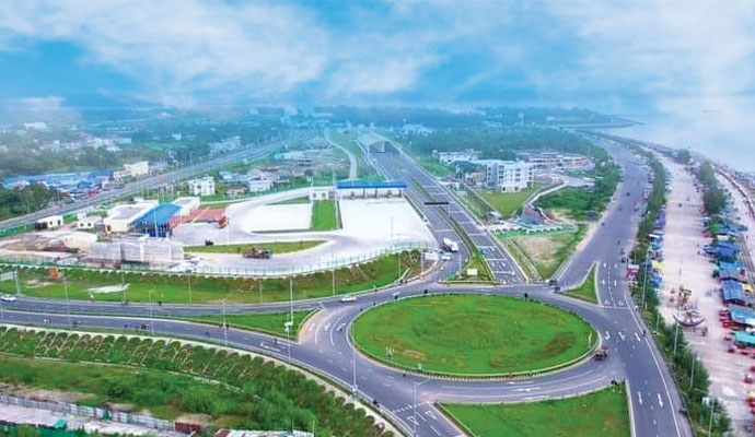 The Bangabandhu Tunnel Road which connected Dhaka andCox's Bazar