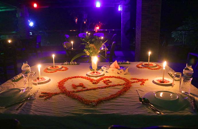 Candle Light Dinner at Sampan Beach Resort in Cox's Bazar, Bangladesh