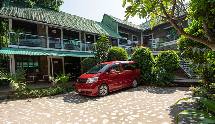 Free Car Parking in Sampan Beach Resort