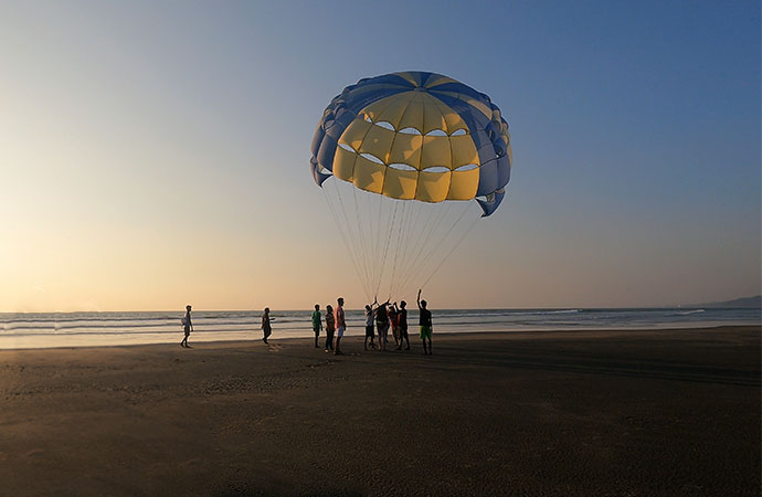 Parasailing at Cox's Bazar, Bangladesh